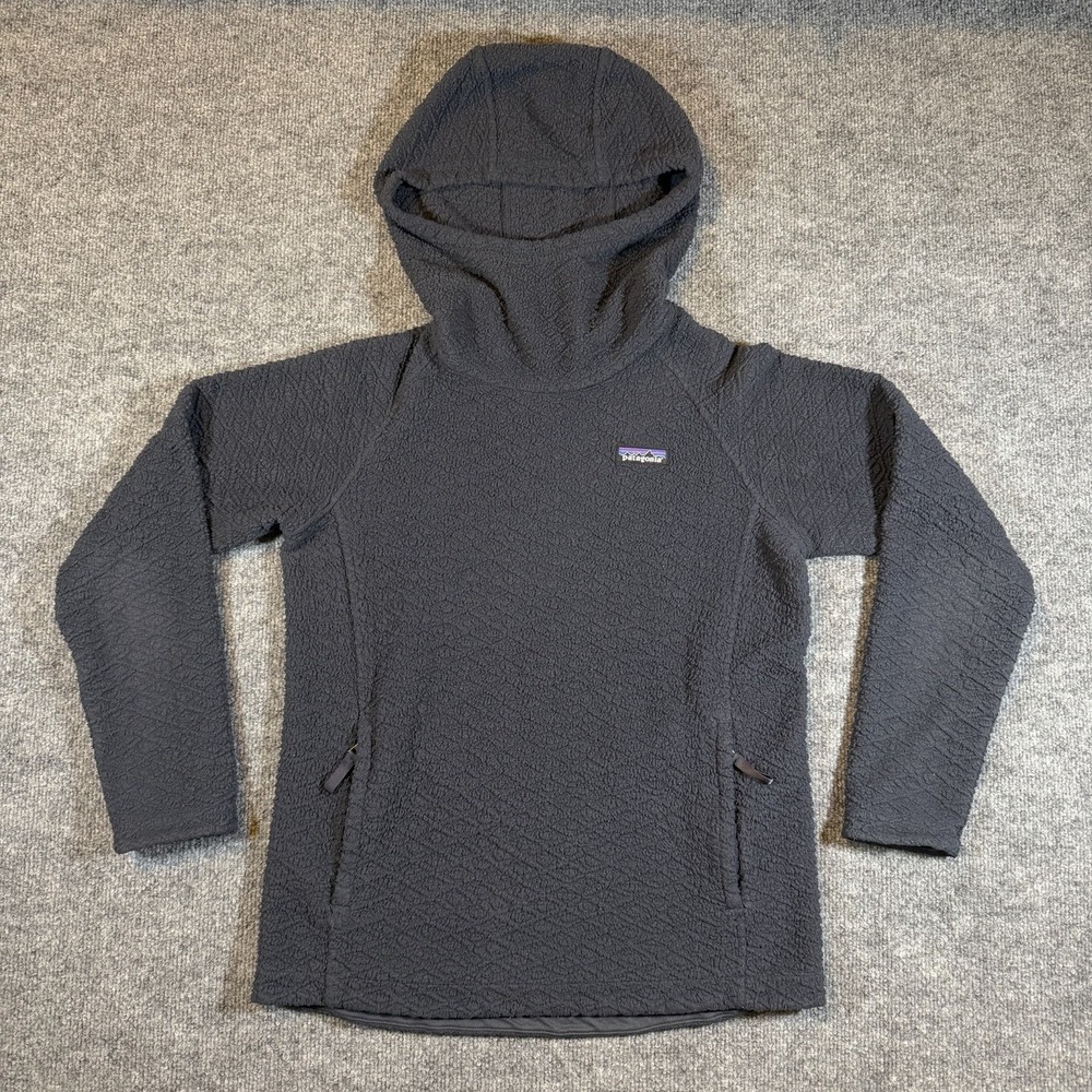 Patagonia Diamond Capra Fleece Pullover Hoodie Sweater Womens S Navy Blue